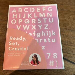 NEW ❤️ 5x7 Canvas with Stencil, Brush & Sponge